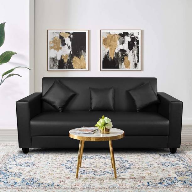 gnanitha leth Leatherette 3 Seater  Sofa