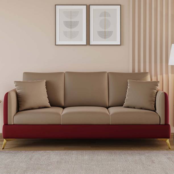 ARRA Zara Velvet Fabric Three Seater Sofa Fabric 3 Seater  Sofa