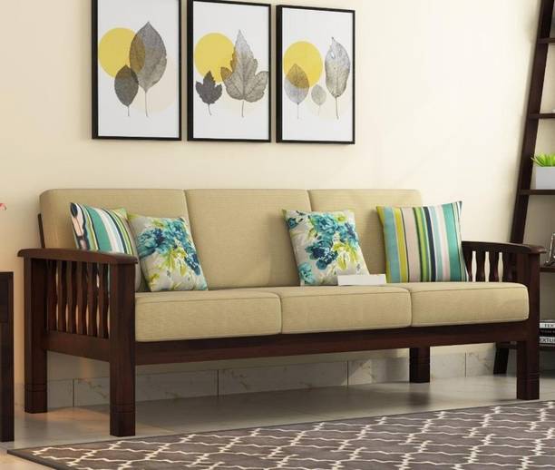 Allie Wood Sheesam Fabric 3 Seater  Sofa