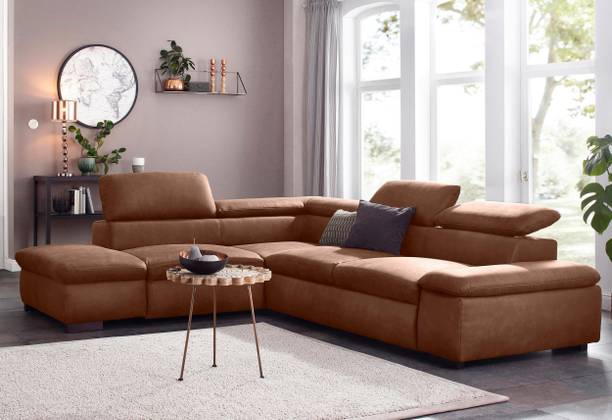 fabrique Impressa L shape corner Fabric 5 Seater  Sofa
