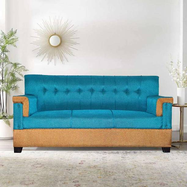Salman's Oak Bcl-3s Fabric 3 Seater  Sofa