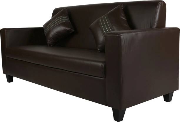 Flipkart Perfect Homes Crete Leatherette 3 Seater  Sofa