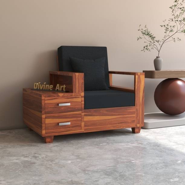 DOKRI 1 Seater Sofa For Living, Waiting Room/ Office Fabric Fabric 1 Seater  Sofa