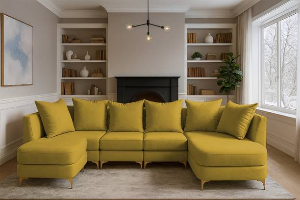 Casaliving Zoe Solid Wood 8 Seater  Sofa