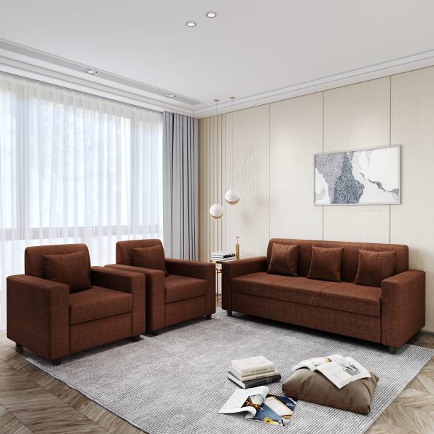 Flipkart Perfect Homes Omega Fabric 3 + 1 + 1 Sofa Set