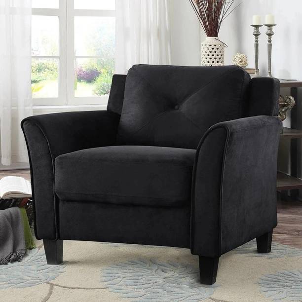 Groovecraft Edward 1 Seater Modern Fabric Sofa Set for Living Room Fabric 1 Seater  Sofa