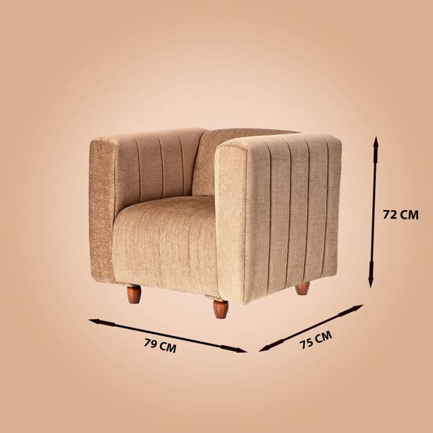 Seventh Heaven Tokyo 1 Seater Sofa, Extra Spacious, Chenille Molfino Fabric: 1 Year Warranty Fabric 1 Seater Sofa
