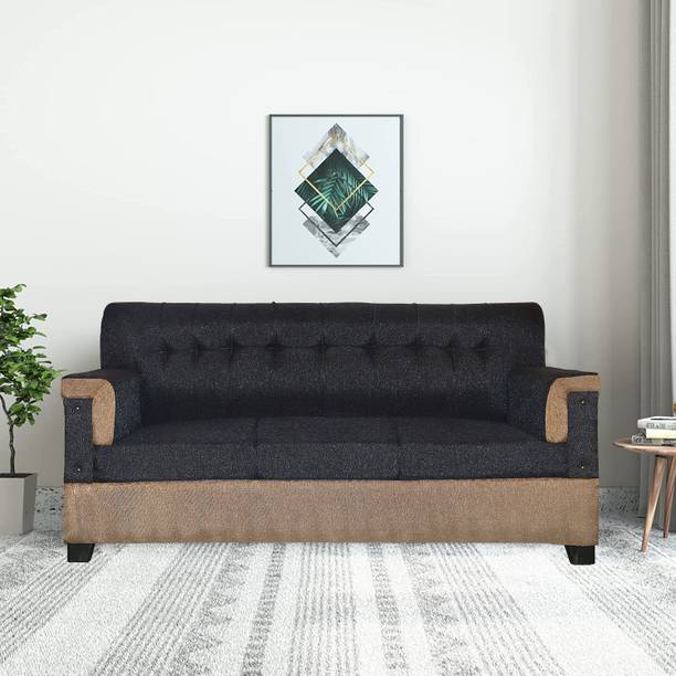 sugandha Premium Quality Jute Fabric 3 Seater  Sofa