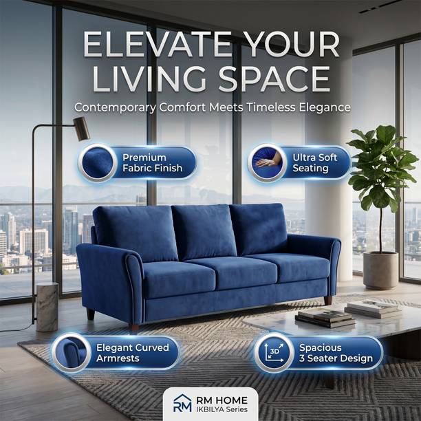 Sleep Art Modern Comfortable Lounge Couch | DIY Easy Assembly |Durable Upholstery& IKBILYA Fabric 3 Seater  Sofa