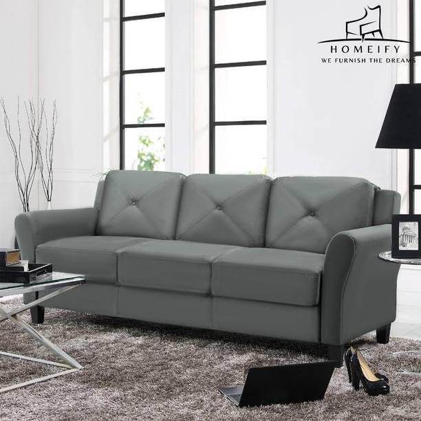 Homeify Edward 3 Seater Modern Fabric Sofa Set for Living Room Fabric 3 Seater  Sofa