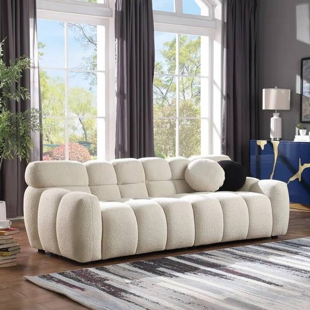 Soul Light Art 86.61'' Upholstered 3 Seater Sofa Three Seater Sofa Fabric 3 Seater Sofa