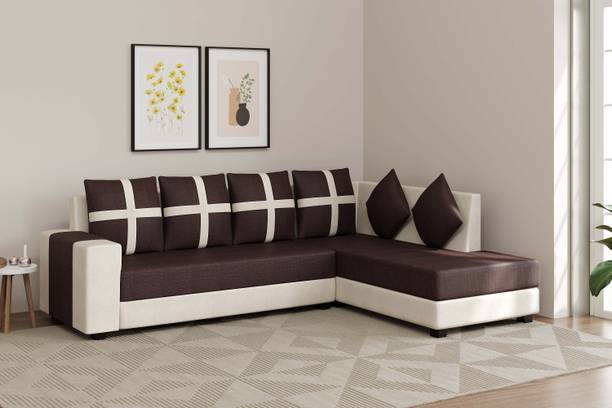 Allie Wood Turin Fabric 6 Seater  Sofa