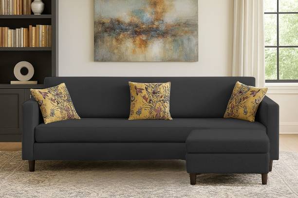 MintCasa Fabric 4 Seater  Sofa