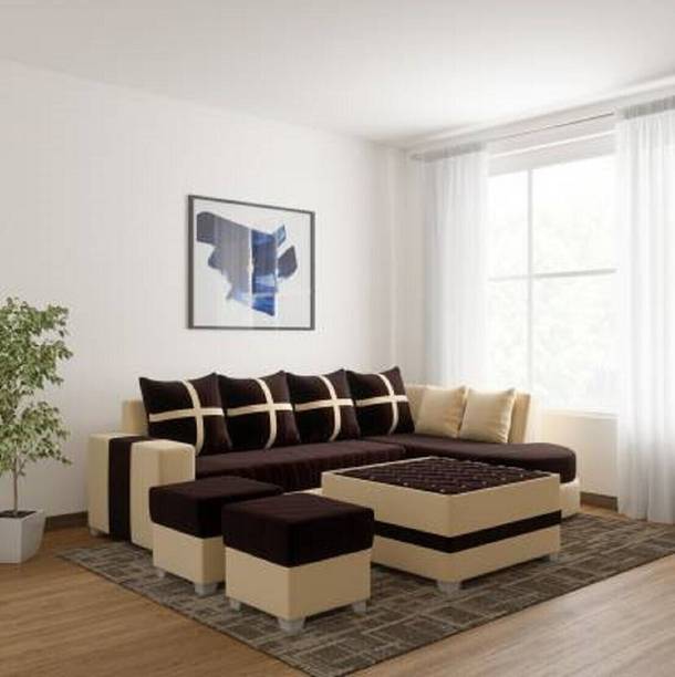 LSI DAMASS Leatherette 8 Seater  Sofa