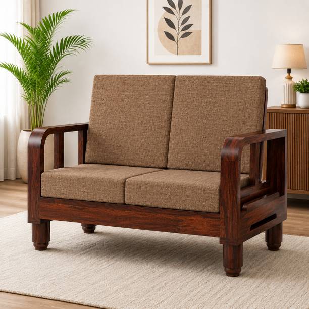 Kendalwood Furniture Solid Wooden set for living Room Furniture Fabric 2 Seater Sofa