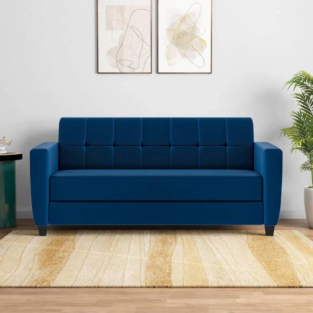 DMKDecor Person Modern Upholstered Sofa Couch with PVC Legs Half-leather 2 Seater  Sofa