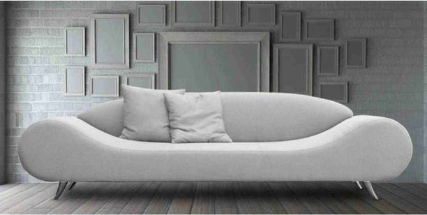 Soul Light Art Velvet 3-Seater Settee Sofa Diwan Chase Lounge for Loving Space White Solid Wood 3 Seater  Sofa