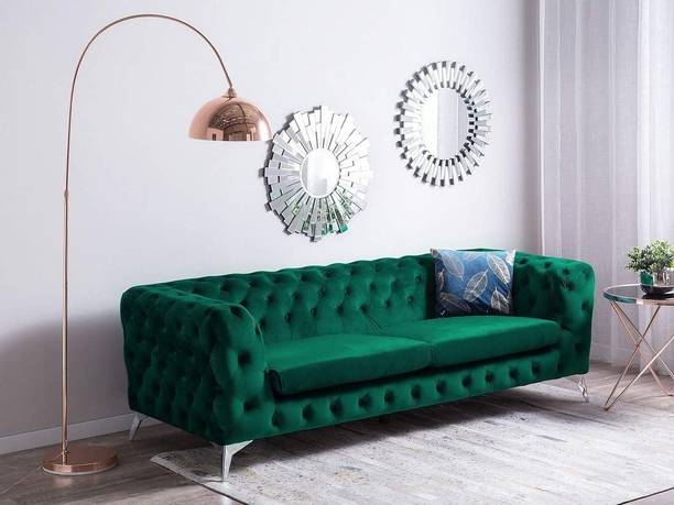 Smarts collection Chesterfield Sofa for Living Room , Hall & Bedroom , Fabric 3 Seater  Sofa