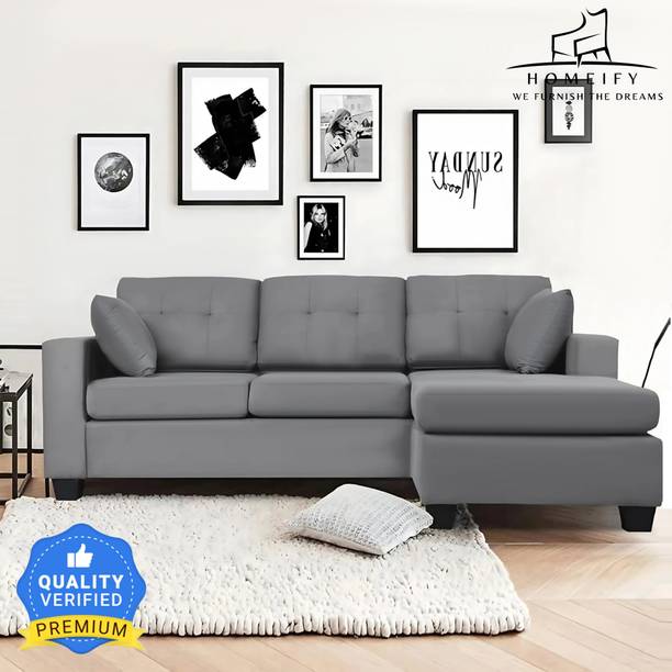 Homeify Rosabella 4 Seater Convertable Sofa Set for Living Room Fabric 4 Seater  Sofa