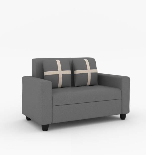 Cherry Wood Fabric 2 Seater  Sofa