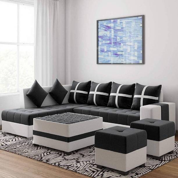 TAKELWOOD Fabric 8 Seater  Sofa