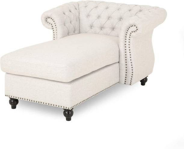 Urban Signature Modern Glam Chesterfield Chaise Lounge Fabric 3 Seater  Sofa