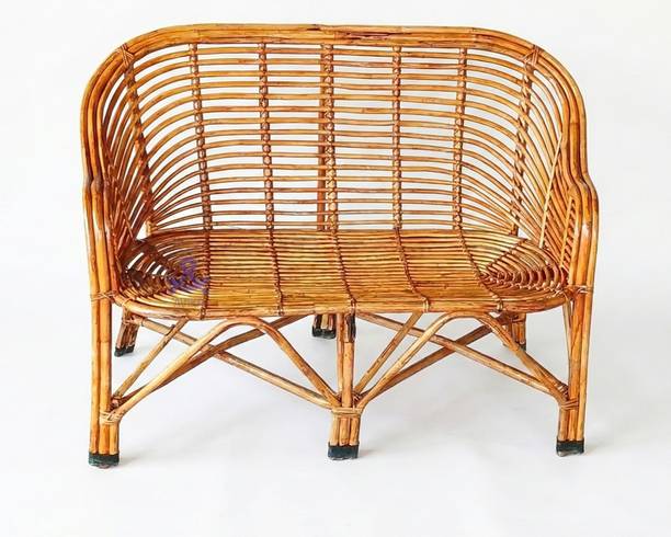 Avika Bamboo Cane 2 Seater Sofa with Cushion for Living Room, Home & Studio Solid Wood 2 Seater Sofa