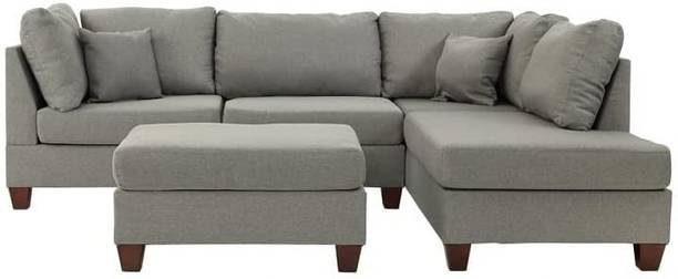 Comfort Couch Avia 6 Seater Sectional Sofa Set with Ottoman for Living Room Fabric 6 Seater  Sofa