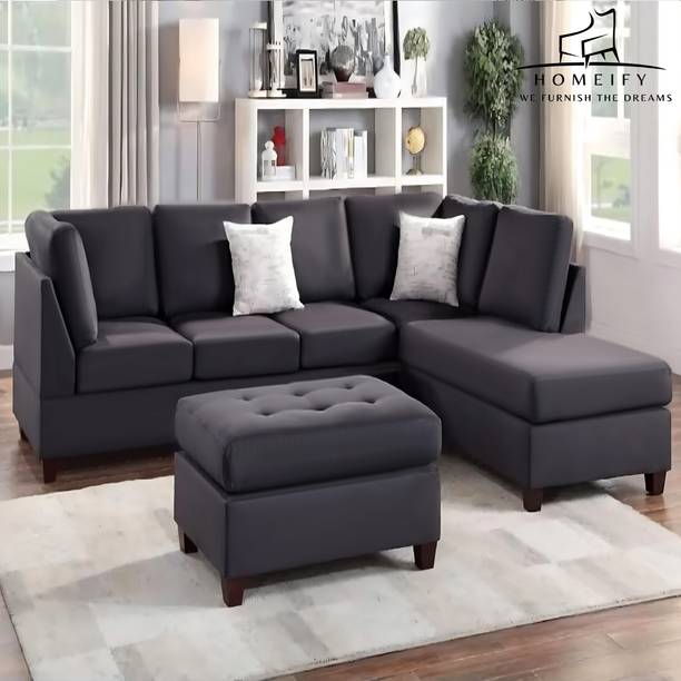 Homeify Kingsley Fabric 6 Seater  Sofa
