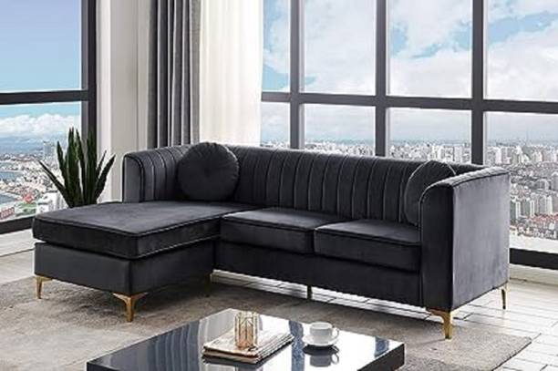 Carftjar Fabric 'L' Shaped Four Seater Sofa For Living Room/ Office/ Guest Room || Fabric 4 Seater  Sofa
