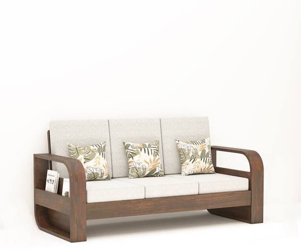 Flipkart Perfect Homes Wooden Three Seater Sofa Fabric 3 Seater  Sofa