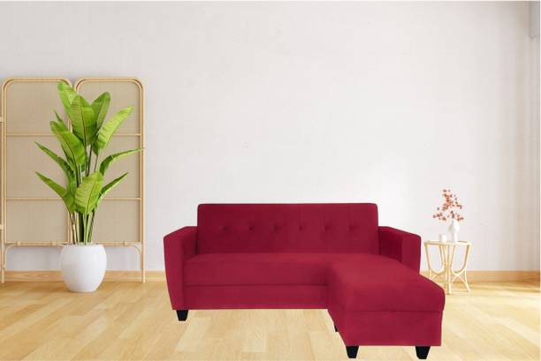 LIVEWELL Premium Quality Velvet Fabric 4 Seater Sofa