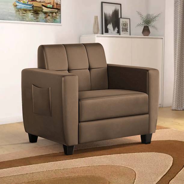 ARRA Remo Fabric Tufted Back Fabric 1 Seater  Sofa