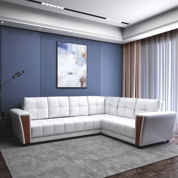Bharat Lifestyle Cuba Leatherette 6 Seater  Sofa