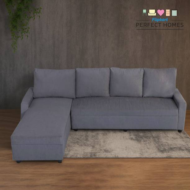 Flipkart Perfect Homes Porto L Shape Fabric 6 Seater  Sofa
