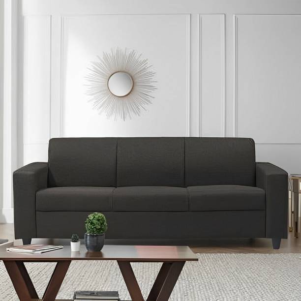 Carftjar Fully Upholstered Two Seater Sofa For Living Room , Bed Room , Office , Cafe Fabric 3 Seater  Sofa