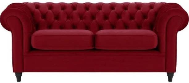 Soul Light Art Modern & Classic Hand Tufted 2 Seater Fabric Valvet Chesterfield Sofa Fabric 2 Seater  Sofa