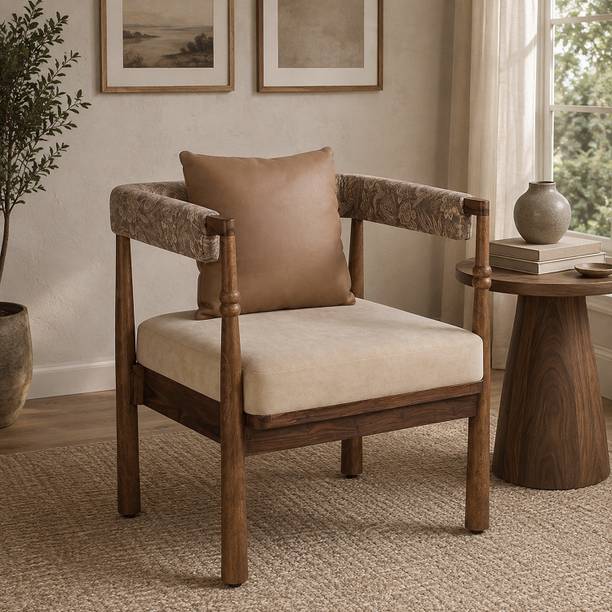 Bene Decor Bene Decor Solid Wood Singal Seater Sofa | Fabric 1 Seater  Sofa