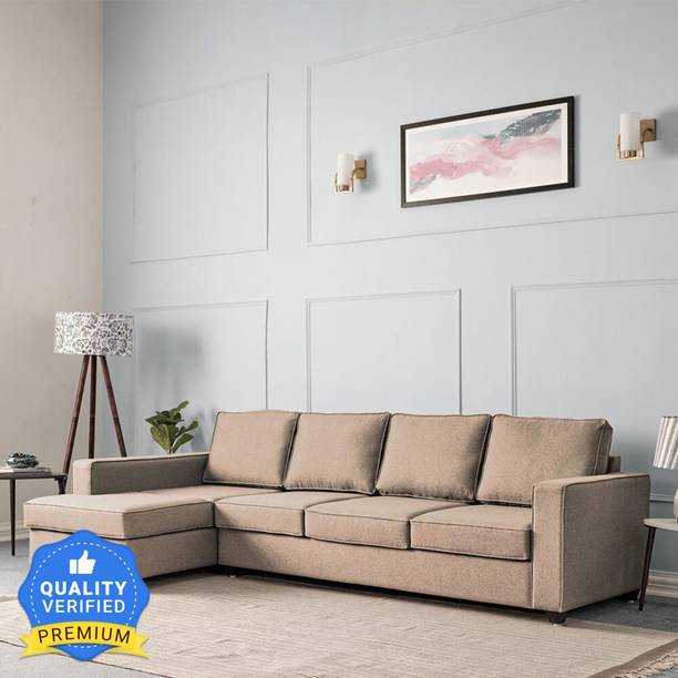 Wakefit Napper Left Aligned Chaise Fabric 5 Seater  Sofa