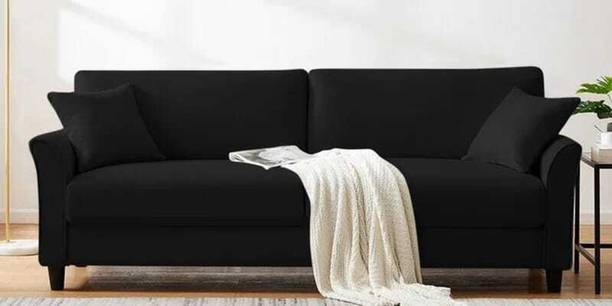 Soul Light Art WOODEN MODERN SOFA FOR LIVING ROOM WOODEN SOFA LATHER SOFA CHESTERFIELD SOFA Fabric 3 Seater  Sofa