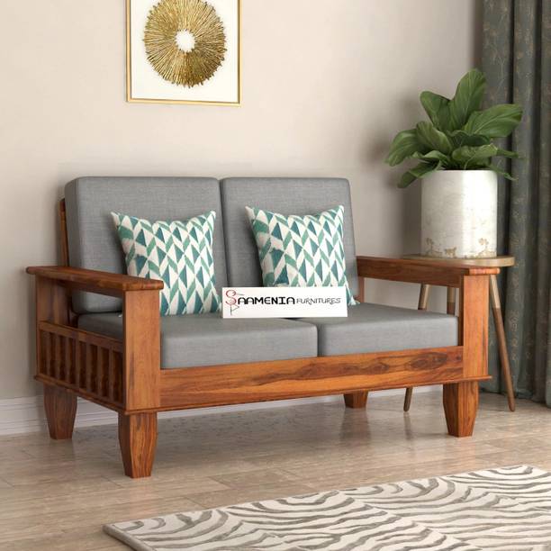 saamenia furnitures Solid Sheesham Wood Two Se For ater SofaLiving Room , Office , Hotels , Cafe. Fabric 2 Seater Sofa