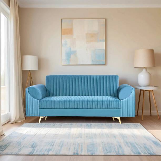 Seventh Heaven Venice 3 Seater Sofa, Extra Spacious, Plush Suede Fabric: 1 Year Warranty Fabric 3 Seater  Sofa