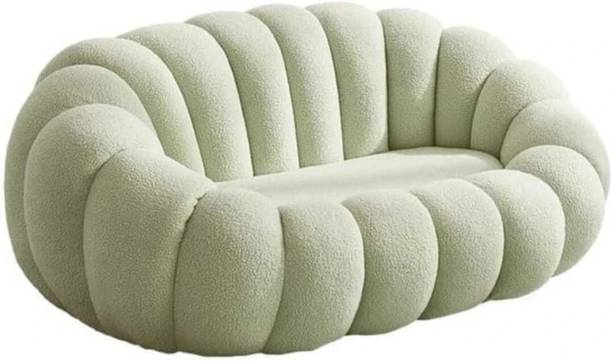 India wood mart Fabric Sofa Living Room Pumpkin Sofa Small House Simple and Modern Fabric 2 Seater  Sofa