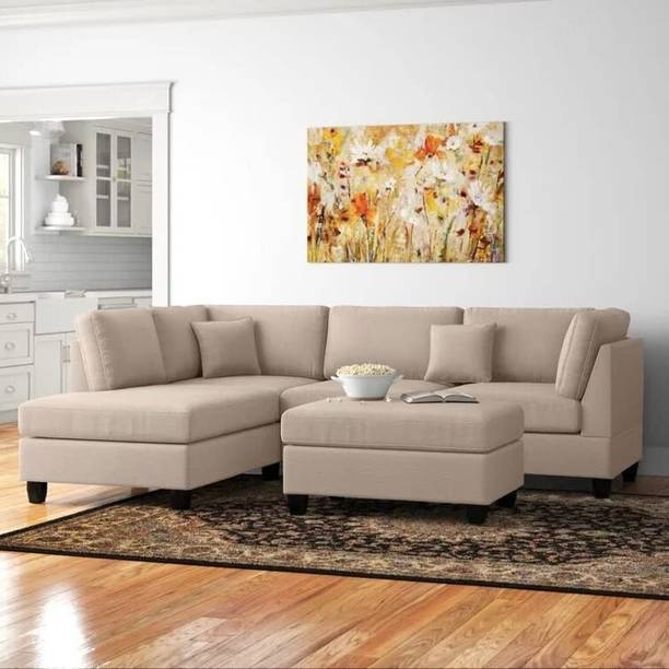 BuyFacturer Berlin Left Facing L Shape Fabric 6 Seater  Sofa