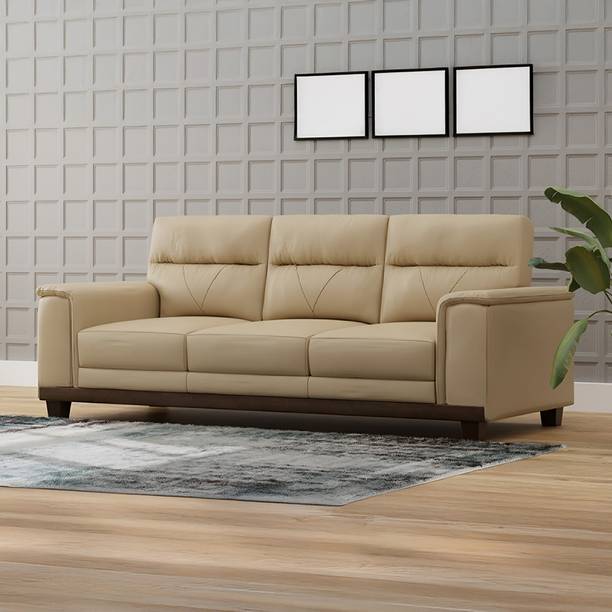 RoyalOak Royaloak Naples Italian Leather 3 Seater  Sofa