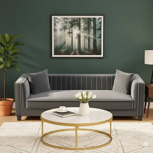 FURNY Romano 3 Seater Fabric Sofa Set for Living Room Fabric 3 Seater  Sofa