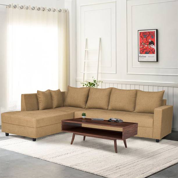 ARRA Stella 6 Seater Left Facing L Shape Sofa Fabric 6 Seater  Sofa