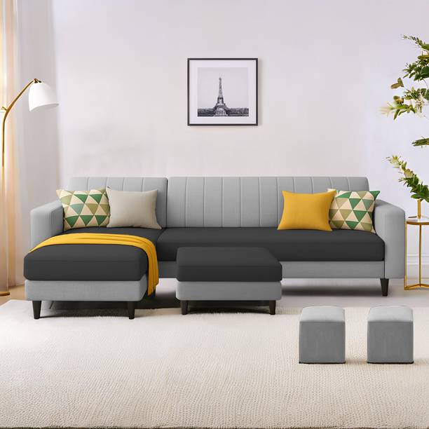 Casaliving Moris LHS Fabric 8 Seater  Sofa