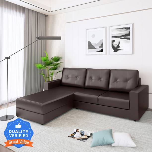 Flipkart Perfect Homes Bruny RHS Leatherette 5 Seater  Sofa