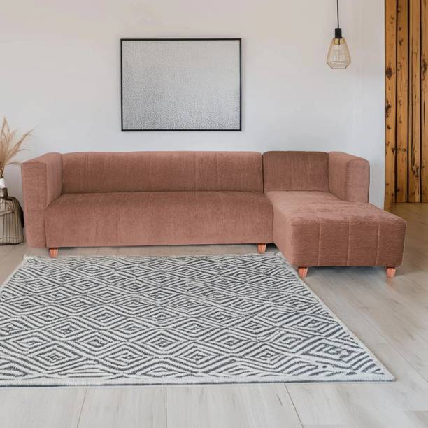 Seventh Heaven Tokyo, Extra Spacious, Chenille Molfino Fabric 6 Seater  Sofa